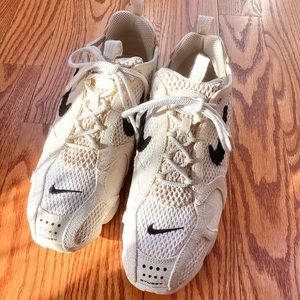 Nike Air Zoom x Stussy Spiridon Cage 2 Fossil Sneakers Athletic Shoes